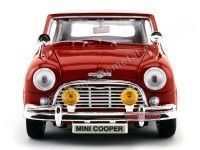1959 Old Mini Cooper Rojo-Blanco 1:18 Motor Max 73113 Cochesdemetal 3 - Coches de Metal 