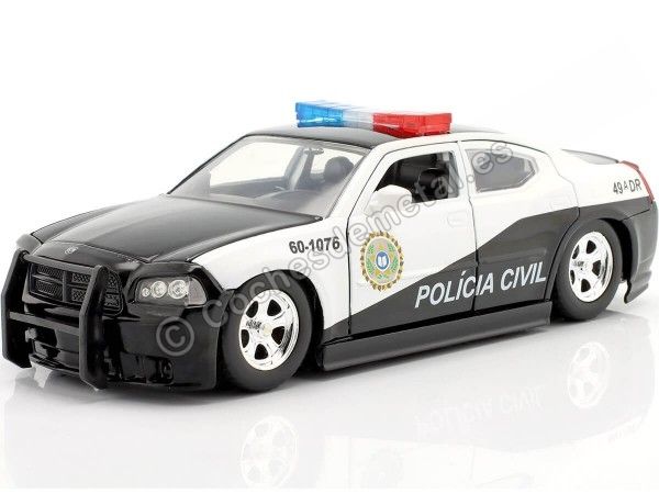 2006 Dodge Charger Policia Civil "Fast & Furious" Blanco/Negro 1:24...