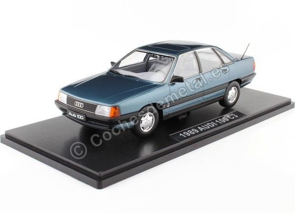 1989 Audi 100 2.3E C3 Verde Azulado Lago Metalizado 1:18 Triple-9 1800350