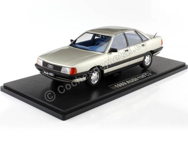 1989 Audi 100 2.3E C3 Plateado Zermat 1:18 Triple-9 1800352