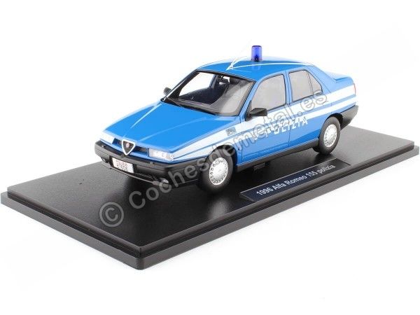 1996 Alfa Romeo 155 Polizia Azul/Blanco 1:18 Triple-9 1800386