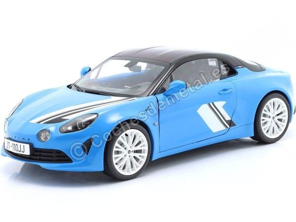 2023 Alpine A110 "Tributo San Remo 73" Azul/Blanco/Negro 1:18 Solido S1801625