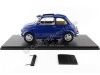 1968 Fiat 500 F Custom Con Techo Corredizo Azul Oscuro 1:12 KK-Scale KKDC120063