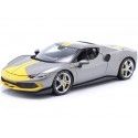 2022 Ferrari 296 GTB Assetto Fiorano Gris/Amarillo 1:18 Bburago 16017