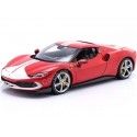 2022 Ferrari 296 GTB Assetto Fiorano Rojo/Blanco 1:18 Bburago 16017