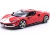 2022 Ferrari 296 GTB Assetto Fiorano Rojo/Blanco 1:18 Bburago 16017