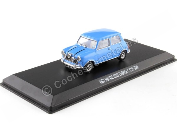 1967 Austin Mini Cooper S 1275 MK1 "The Italian Job" Azul 1:43 Greenlight 86549