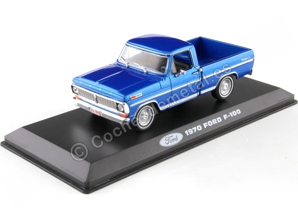 1970 Ford F-100 Pick-Up Azul Acapulco Metalizado 1:43 Greenlight 86317