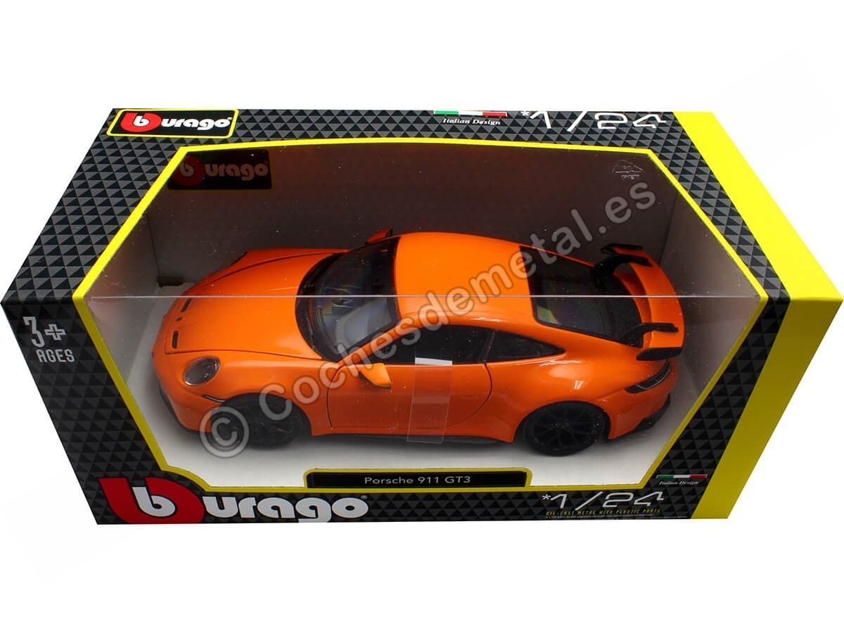 Modellino Auto Bburago 1/24 Porsche 911 992 GT3 Coupe 2021 orange |  Motorsport Maranello Store