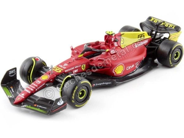 2022 Scudería Ferrari F1-75 Nº55 Carlos Sainz GP F1 Monza 1:43 Bburago 36832S