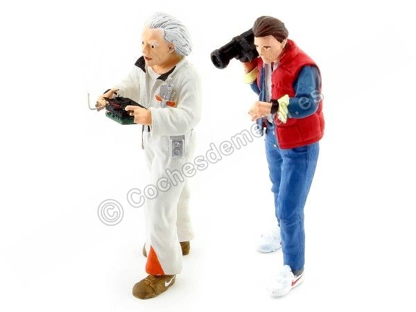 Set 2 Figuras de Resina Doctor Emmett Doc + Marty Mcfly "Regreso al Futuro" 1:43 Cartrix CTPL0012