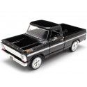 1969 Ford F100 Pickup Negro Metalizado 1:24 Motor MAX 79315