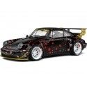 2021 Porsche 911 (964) RWB Rauh-Welt Aoki Negro con Decoración 1:18 Solido S1807507