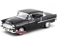 Cochesdemetal.es 1955 Chevrolet Bel Air Hard Top Negro Metalizado 1:18 Motor Max 73185