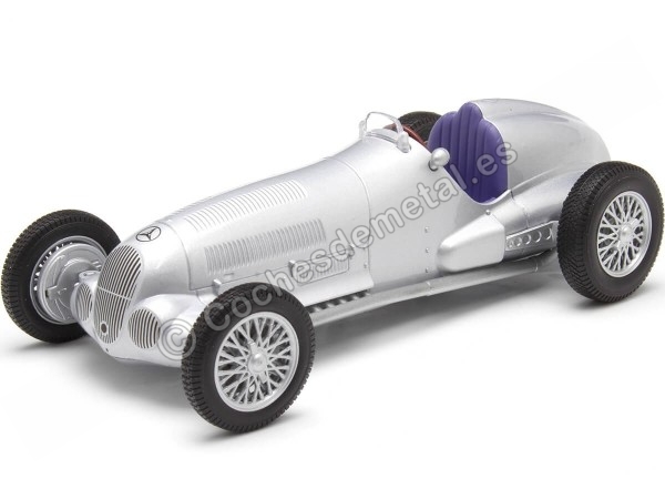 1937 Mercedes-Benz W125 Flecha de Plata Versión Calle Plateado 1:24 Welly 24109