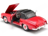 1955 Mercedes-Benz 190SL W121 Convertible Rojo/Negro 1:24 Welly 24118