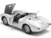 1955 Porsche 550 Spyder "Pequeño Bastardo - James Dean" Plateado 1:24 Welly 24113