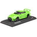 2022 Nissan GT-R (R35) Liberty Walk Body Kit Verde Ácido 1:43 Solido S4311207