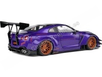 2022 Nissan GT-R (R35) Liberty Walk Kit Type 2 "Purplezilla" Púrpura Metalizado/Negro 1:18 Solido S1805812