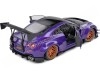 2022 Nissan GT-R (R35) Liberty Walk Kit Type 2 "Purplezilla" Púrpura Metalizado/Negro 1:18 Solido S1805812