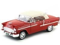 1955 Chevrolet Bel Air Convertible Rojo 1:18 Motor Max 73184 Cochesdemetal 1 - Coches de Metal 