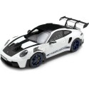 2022 Porsche 911 GT3 RS con Pack Weissach GT Blanco/Azul Índigo 1:18 Norev HQ 187353