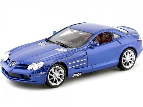 Cochesdemetal.es 2003 Mercedes-Benz SLR McLaren Azul Metalizado 1:18 Maisto Premiere 36653