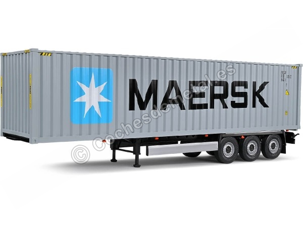 2021 Trailer Semirremolque Porta Contenedores MAERSK Gris/Azul 1:24...