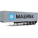 2021 Trailer Semirremolque Porta Contenedores MAERSK Gris/Azul 1:24...