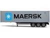 2021 Trailer Semirremolque Porta Contenedores MAERSK Gris/Azul 1:24...