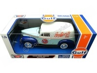 1940 Ford Sedan Gulf Delivery Azul/Azul/Blanco Decorado 1:24 Motor Max 79661