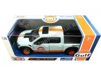 2017 Ford F-150 Raptor Gulf Azul/Naranja Decorado 1:24 Motor Max 79665