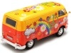 1967 Volkswagen Type 2 T1 Panel Van Flower Power Naranja/Rojo Decorado 1:24 Motor Max 79563