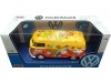 1967 Volkswagen Type 2 T1 Panel Van Flower Power Naranja/Rojo Decorado 1:24 Motor Max 79563