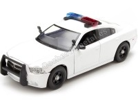 2011 Dodge Charger Pursuit Con Luces y Sonido Blanco 1:24 Motor Max...