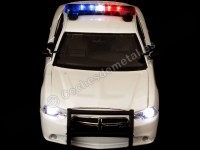 2011 Dodge Charger Pursuit Con Luces y Sonido Blanco 1:24 Motor Max...