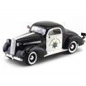 Cochesdemetal.es 1936 Pontiac Deluxe "Police Car" Negro-Blanco 1:18 Signature Models 18140