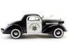 Cochesdemetal.es 1936 Pontiac Deluxe "Police Car" Negro-Blanco 1:18 Signature Models 18140