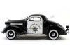 Cochesdemetal.es 1936 Pontiac Deluxe "Police Car" Negro-Blanco 1:18 Signature Models 18140