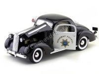 Cochesdemetal.es 1936 Pontiac Deluxe "Police Car" Negro-Blanco 1:18 Signature Models 18140