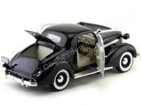 Cochesdemetal.es 1936 Pontiac Deluxe "Police Car" Negro-Blanco 1:18 Signature Models 18140