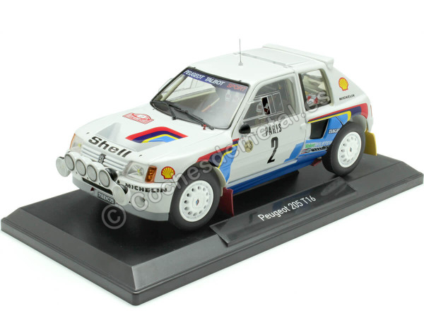 1985 Peugeot 205 T16 Evo 2 Nº2 Vatanen/Harryman Ganador Rally Montecarlo 1:18 Norev 184864