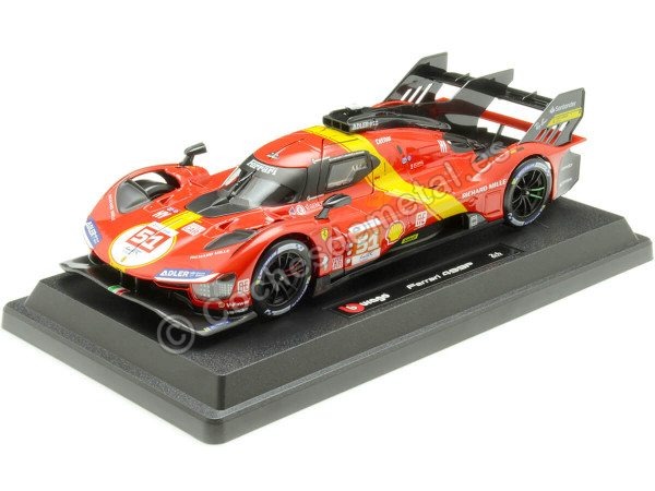 2023 Ferrari 499P 3.0L Turbo V6 Nº51 Guidi/Calado/Giovinazzi Ganador 24h LeMans 1:24 Bburago 26309-51