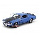 Cochesdemetal.es 1969 Ford Mustang Boss 302 Azul/Negro 1:18 Welly 12516