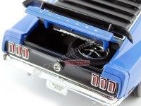 Cochesdemetal.es 1969 Ford Mustang Boss 302 Azul/Negro 1:18 Welly 12516