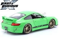 Cochesdemetal.es 2007 Porsche 911 (997) GT3 Fast X (Fast & Furious 10) Verde 1:24 Jada Toys 34919