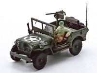 Jeep Willys 1941 Militar Verde Caqui - Réplica 1:43 Cararama