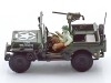 Jeep Willys 1941 Militar Verde Caqui - Réplica 1:43 Cararama