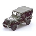 Jeep Willys 1941 Militar Verde Caqui - Réplica 1:43 Cararama