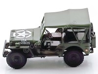 Jeep Willys 1941 Militar Verde Caqui - Réplica 1:43 Cararama